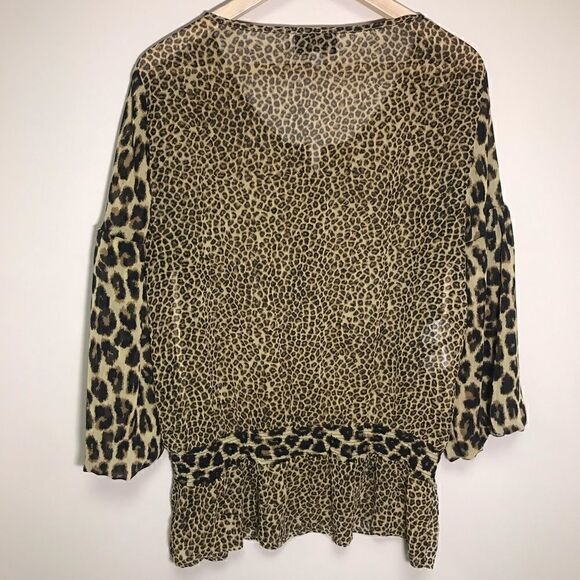 Jones New York animal print top    Size Large - Picture 4 of 5